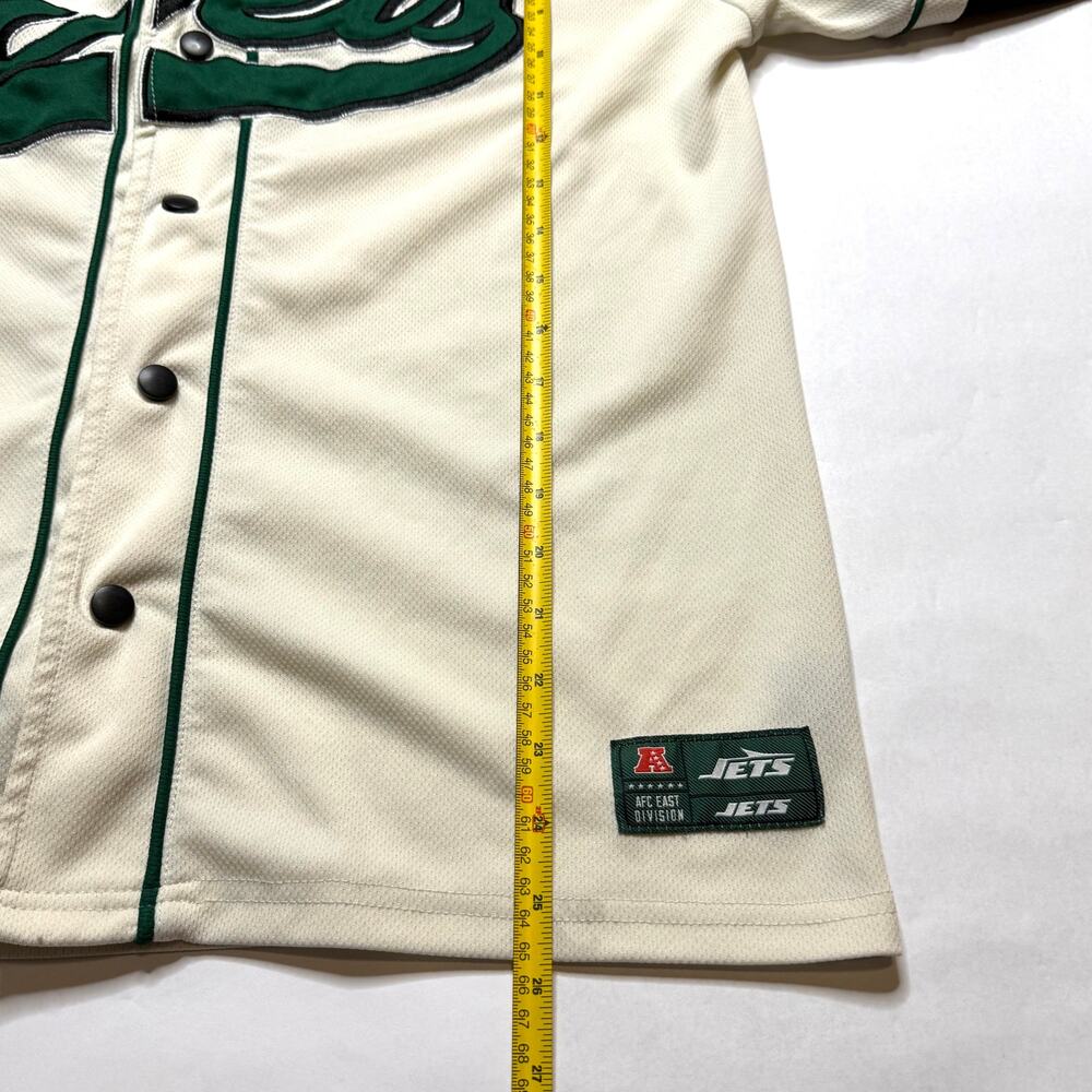 NFL New York Jets throwback baseball jersey hoodie Size Small - Picture 12 of 14